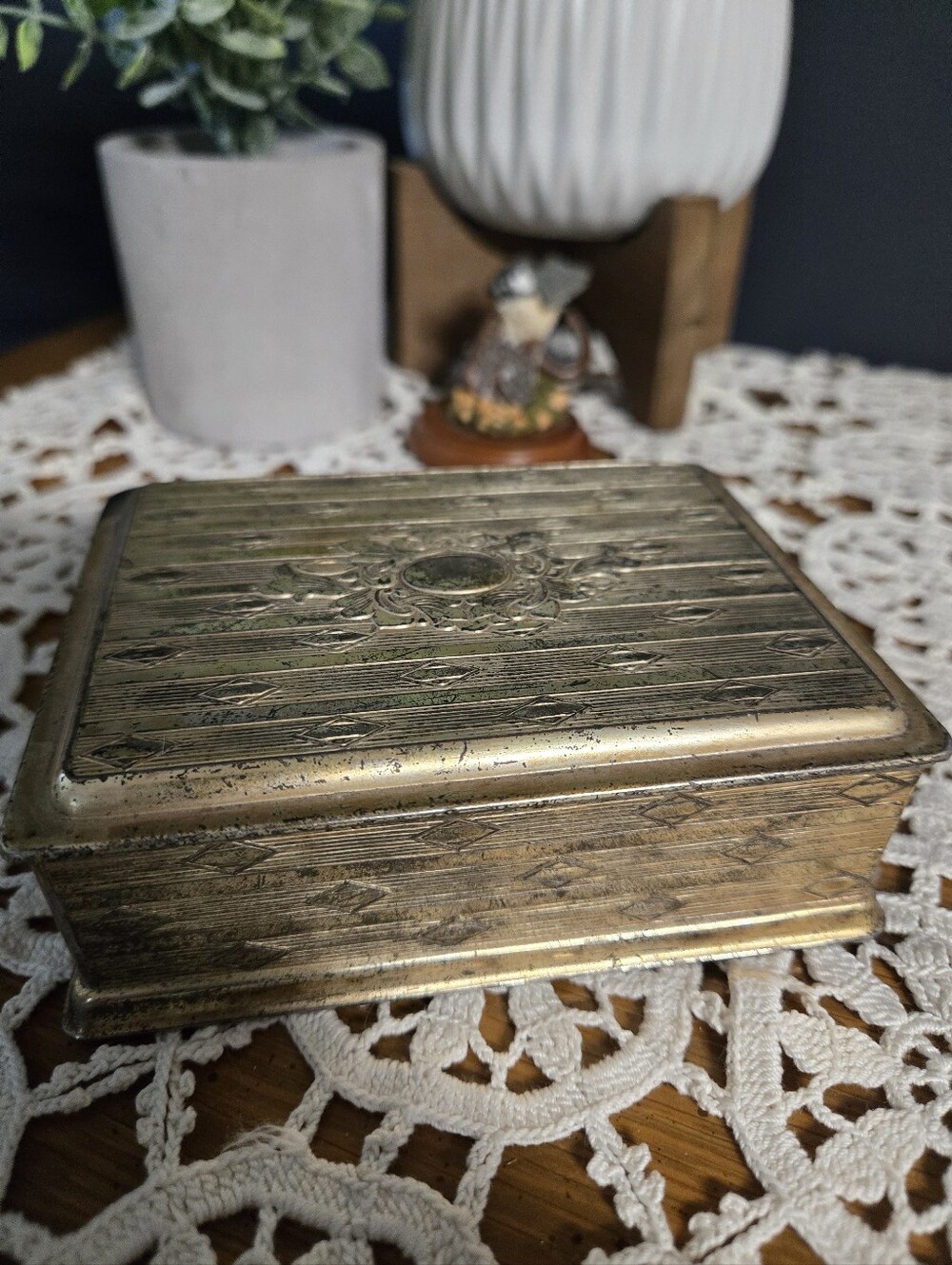 Made in England Engraved Metal Cigarette / Keepsake Box